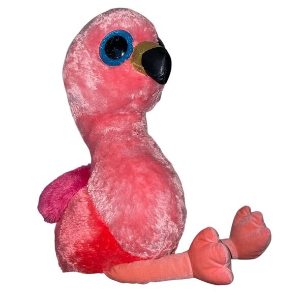 TY Beanie Boos Pink Jumbo Eye Gilda Stuffed Flamingo Plushie - Picture 3 of 10